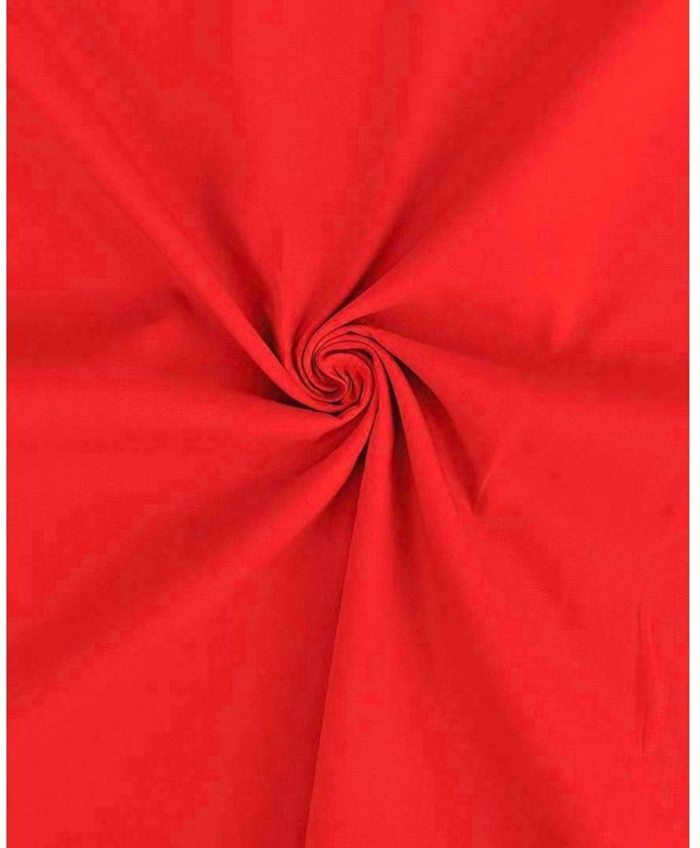 Rode Poplin Katoen Stof – 100% Katoen – 150 cm Breed – Uni – Oeko-Tex – 130 g/m²