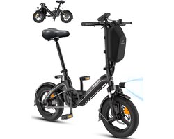 14 Inch Elektrische Vouwfiets- 250W Motor -36V 10Ah- 21 kg- Slim LCD display-45 km Actieradius-Elektrische fiets - Elektrische stadsfietsen - Opvouwbaar E-Bike voor Woon-Zwart