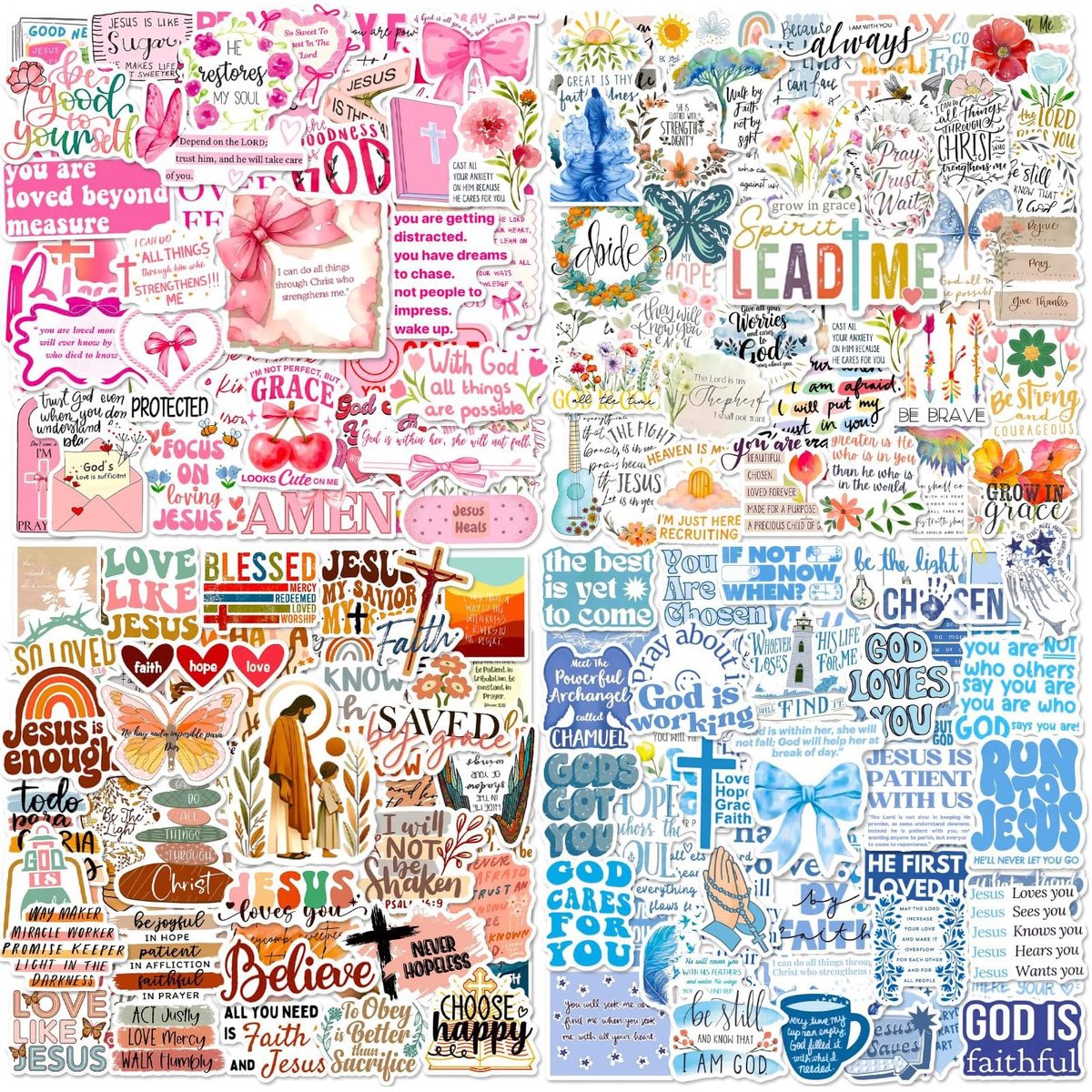 SolidKeus - 200 Stuks Bijbelvers Stickers voor Creatieve Projecten