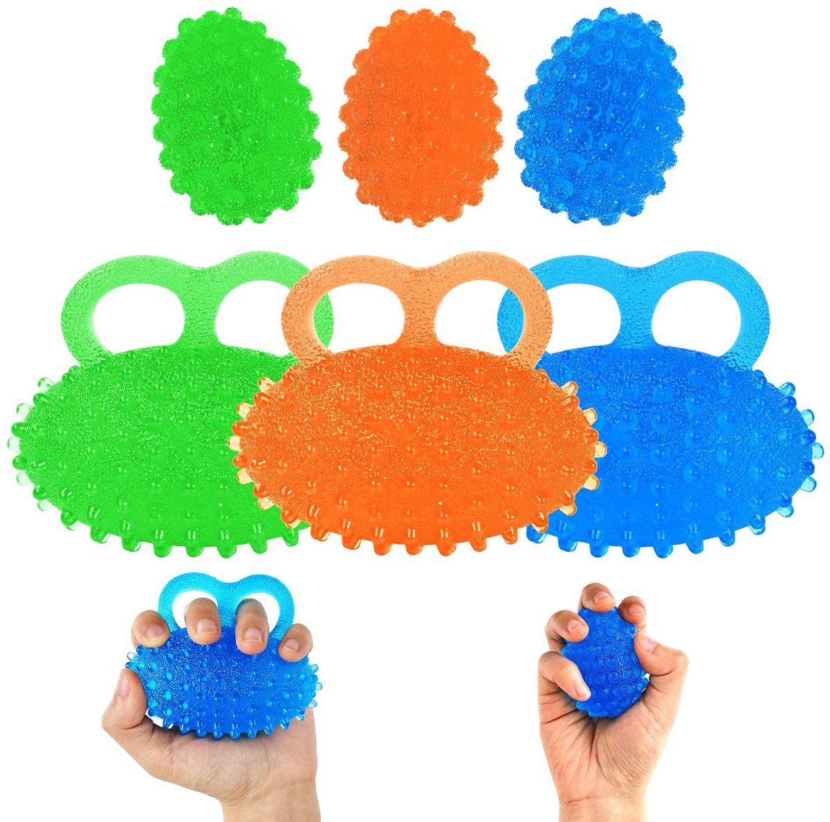SolidKeus - Set van 6 Gripkracht Ballen met Drie Weerstanden