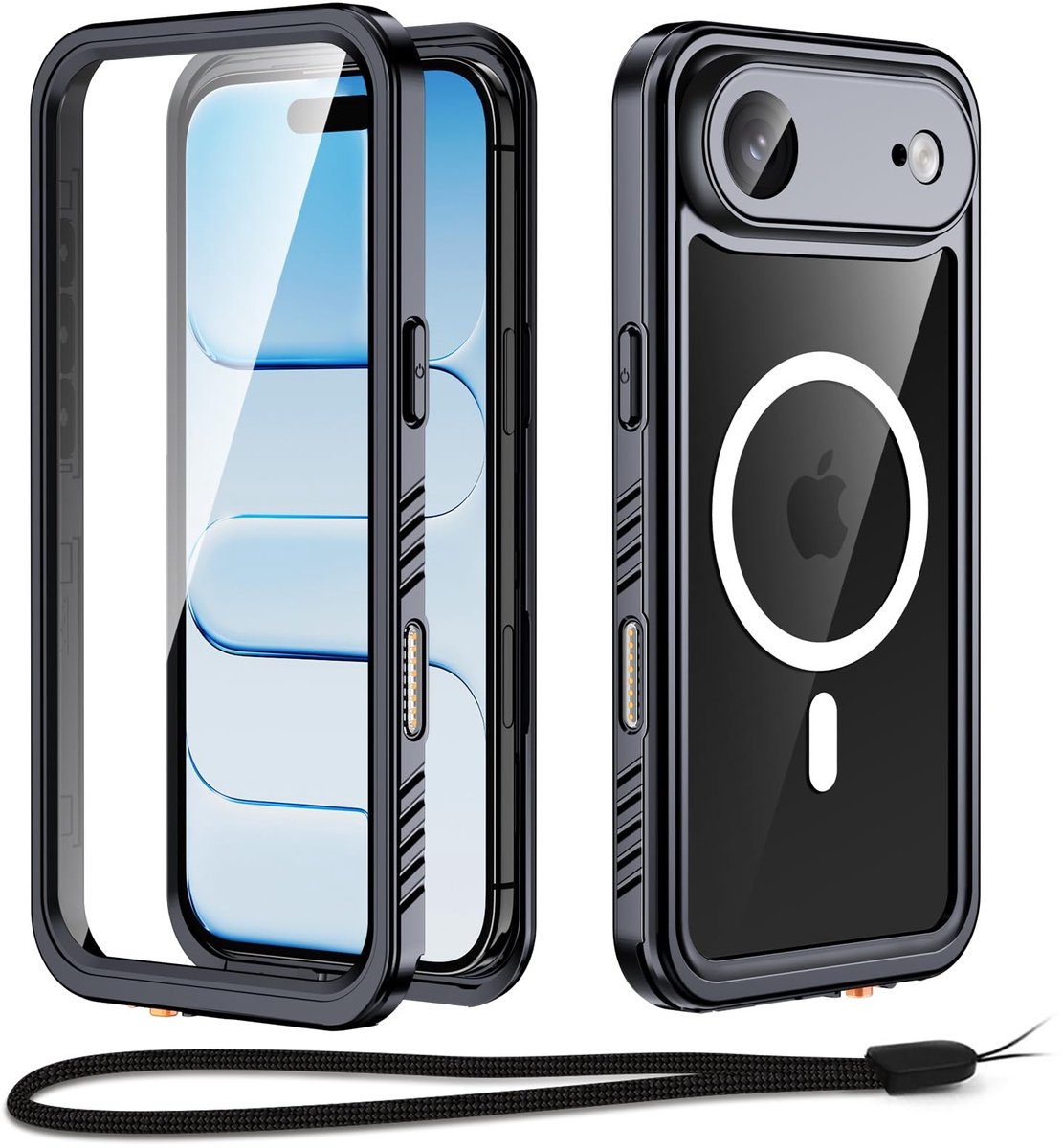 SolidKeus - IP68 Waterdichte Hoes voor iPhone 17 Air Zwart