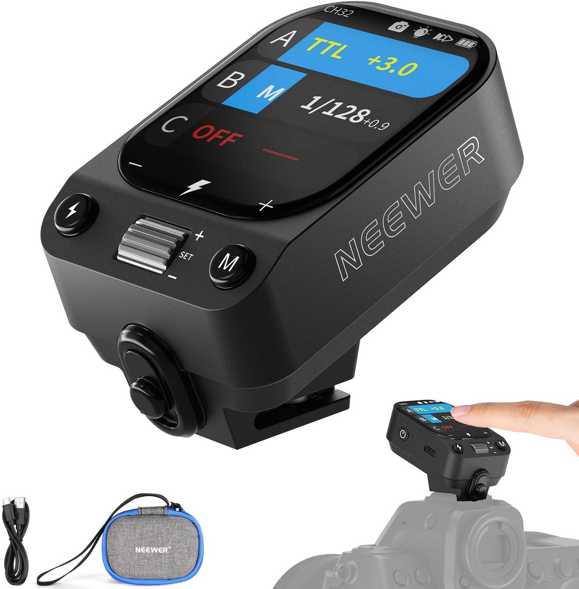 SolidKeus - Draadloze Flash Trigger met Touchscreen voor Nikon Camera's