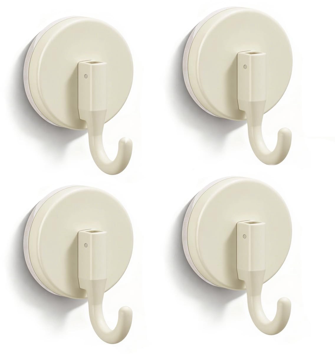 SolidKeus - Zuignap Haakjes Set van 4 voor Badkamer