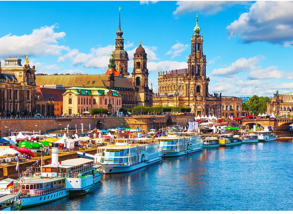 SolidKeus - 1000 Stukjes Puzzel met Dresden Motief voor Volwassenen en Kinderen