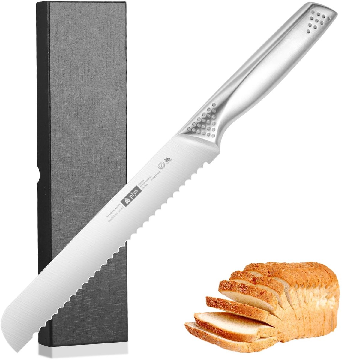 SolidKeus - Broodmes met Serrated Blade van Roestvrij Staal 18.5 cm