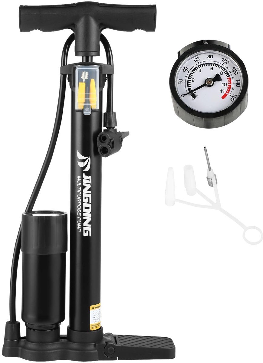 SolidKeus - Staande Fietspomp met Drukmeter tot 160 PSI