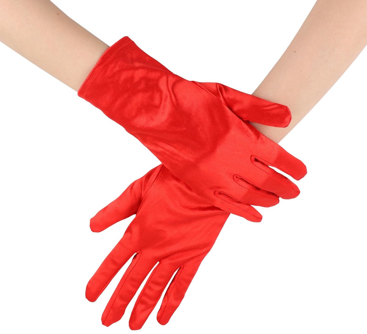 SolidKeus - Korte Satijnen Handschoenen voor Feestjes en Bruiloften
