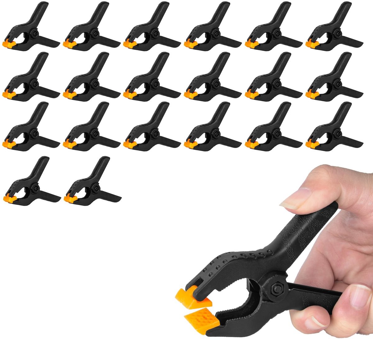 SolidKeus - Set van 20 3 inch/7.6 cm Veerklemmen voor Bevestiging