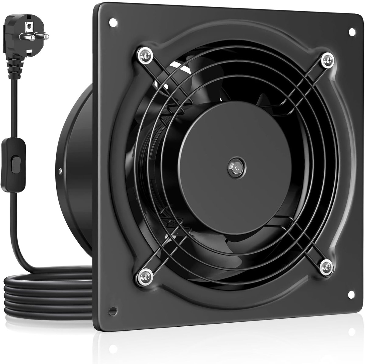 SolidKeus - 150mm Stille Wandventilator met Terugslagklep voor Badkamer en Keuken