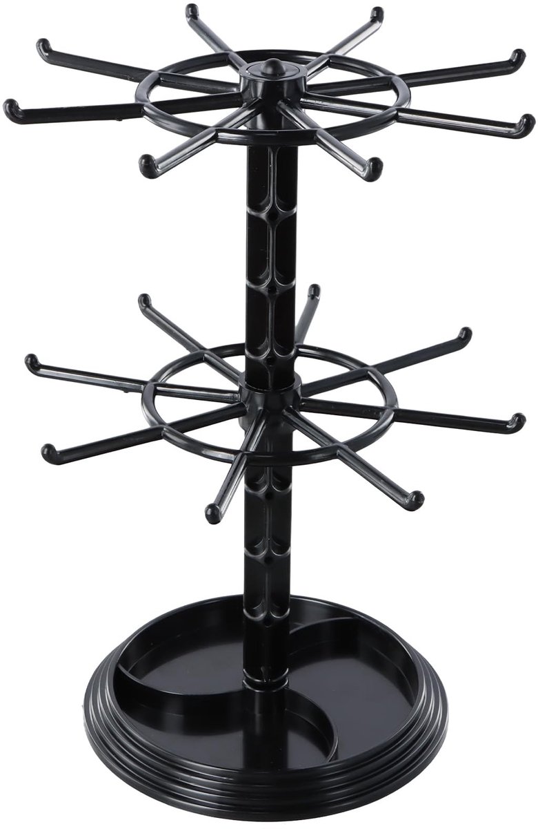 SolidKeus - Rotating Sieradenstandaard met 2 Laag en 16 Haken