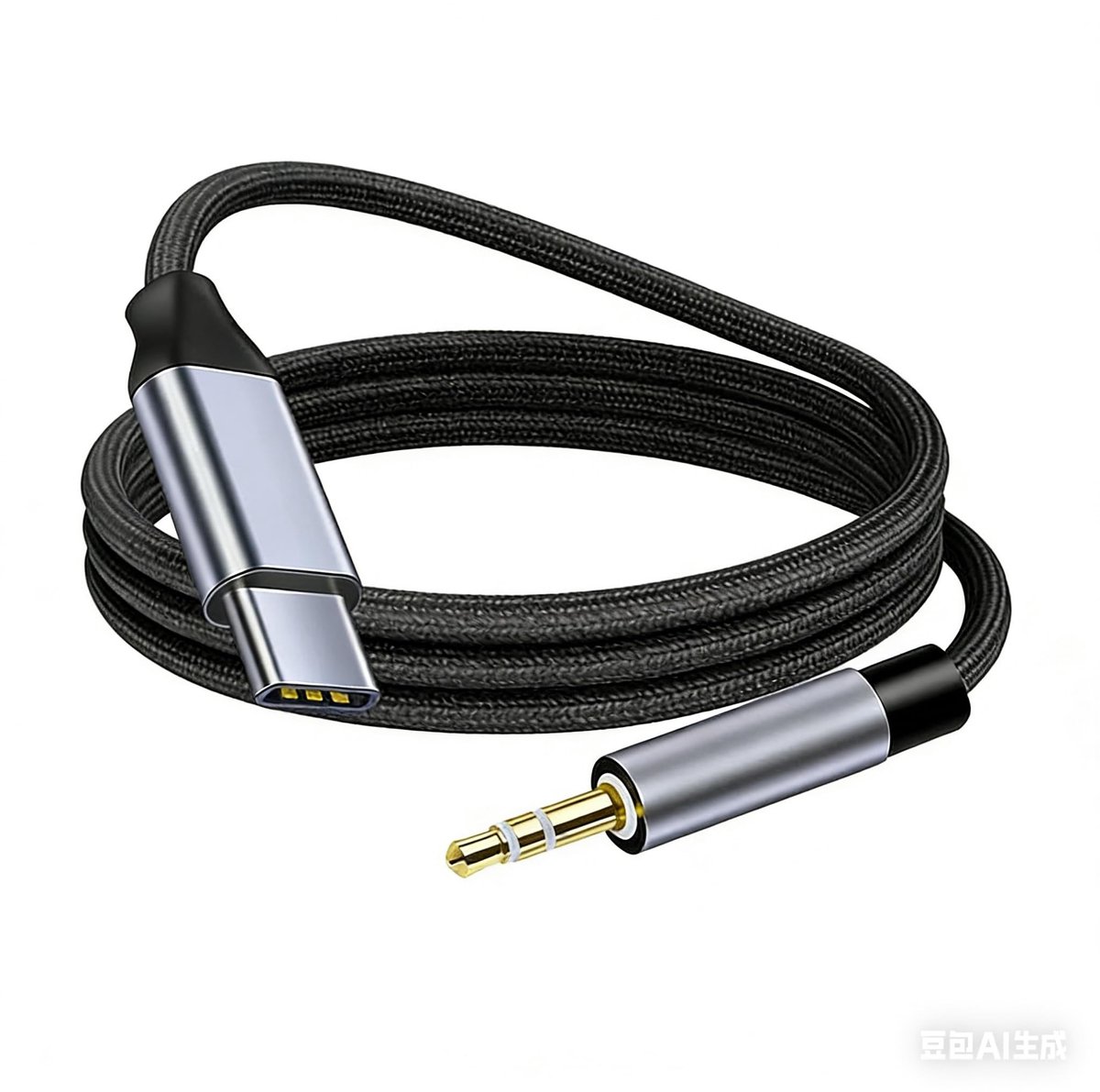 SolidKeus - AUX Audio Kabel USB C naar 3,5 mm Jack Adapter