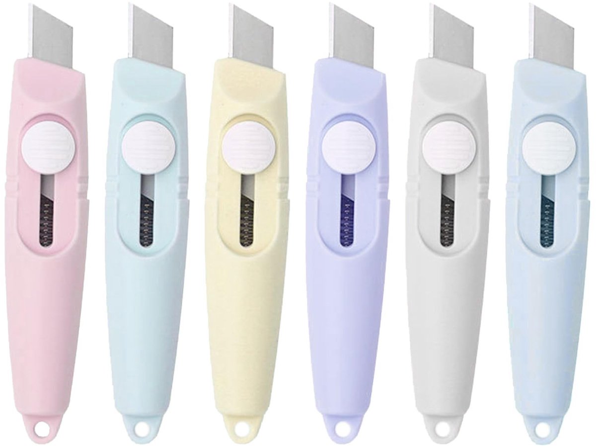 SolidKeus - Set van 6 Ergonomische Mini Messenset voor Papier en Dozen