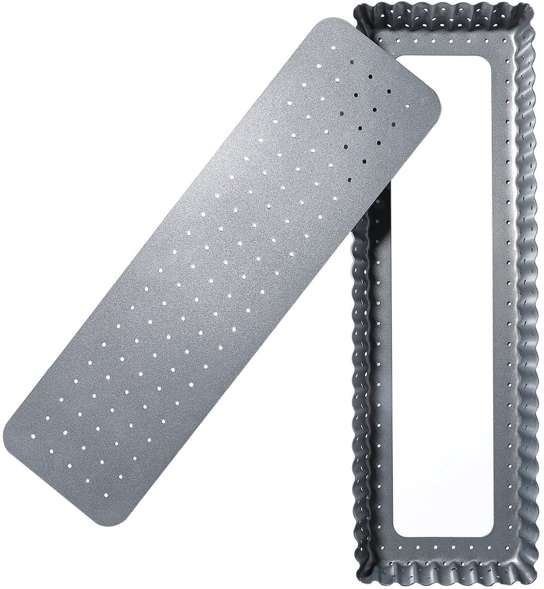 SolidKeus - Rectangulaire Quichevorm met Losse Bodem en Perforaties
