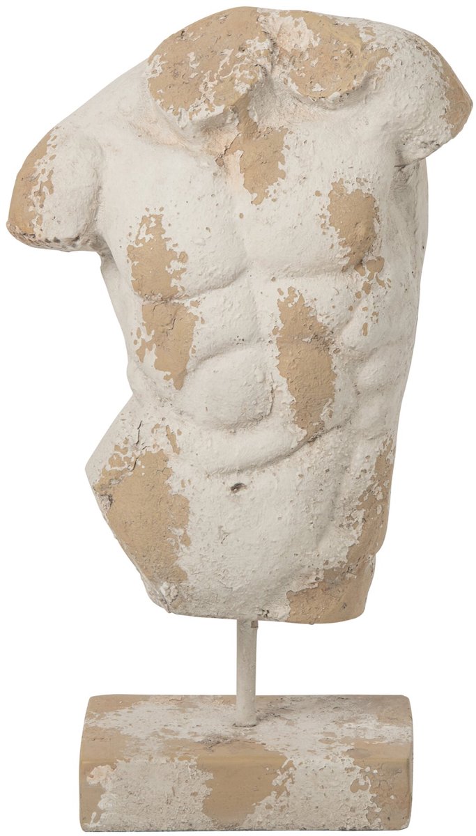 J-Line Mannentorso voor buiten - magnesium - ecru/beige