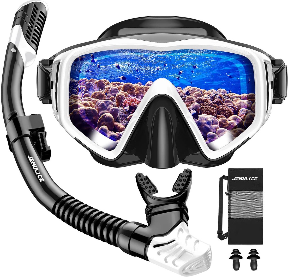 SolidKeus - Snorkelset voor Volwassenen met Duikbril en Droge Snorkel