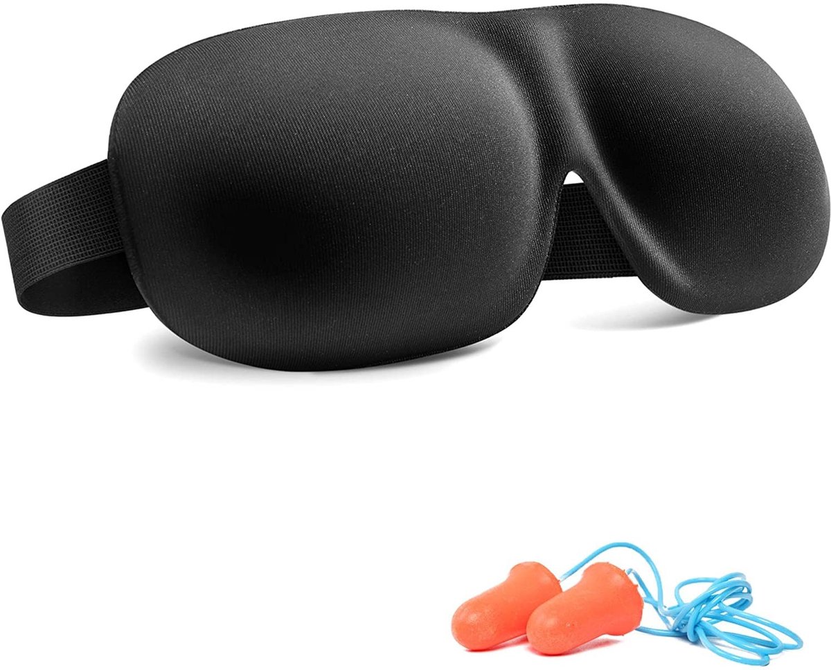 SolidKeus - 3D Oogmasker voor Slaap met Oordopjes