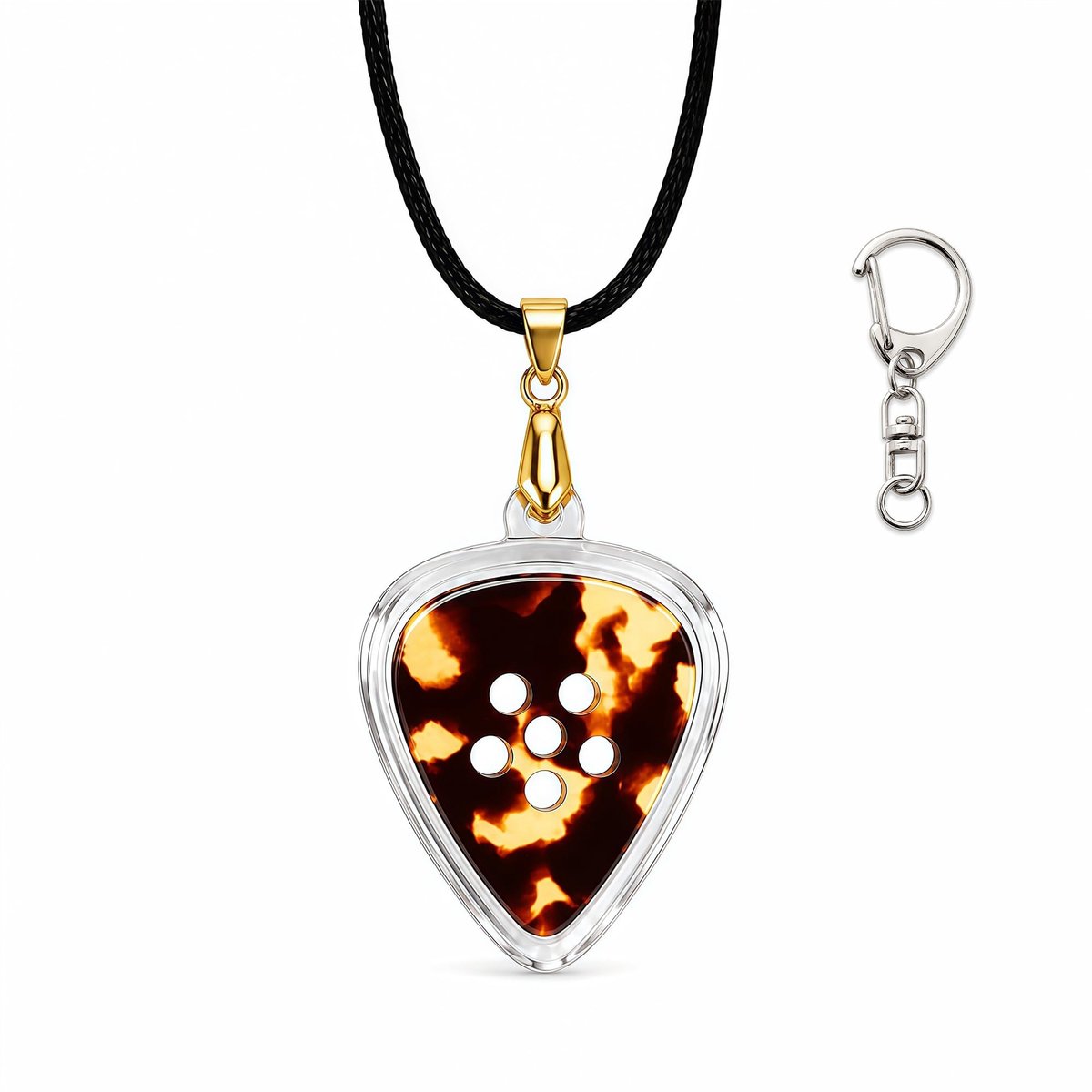 SolidKeus - Gitaarplectrumhouder als Ketting of Sleutelhanger