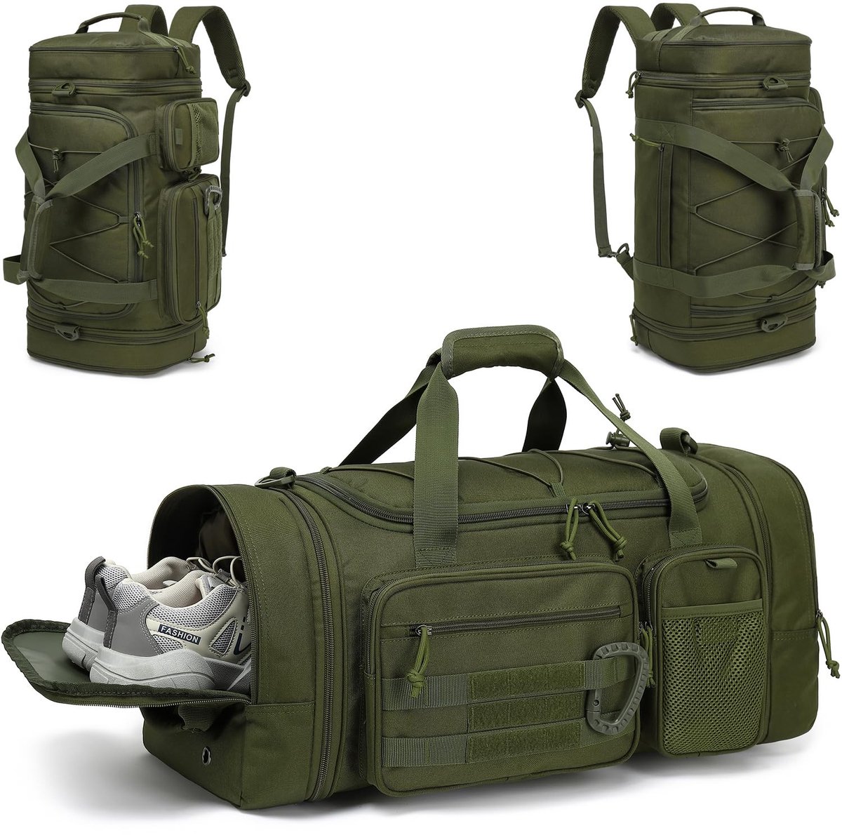 SolidKeus - Multifunctionele Reistas, Groen, 50 L, Tactische Rugzak