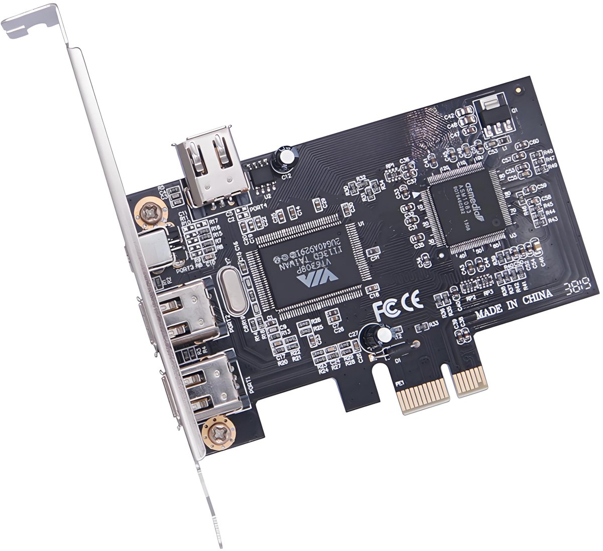 SolidKeus - PCI-E naar FireWire 400 Capture Card met 4 Poorten