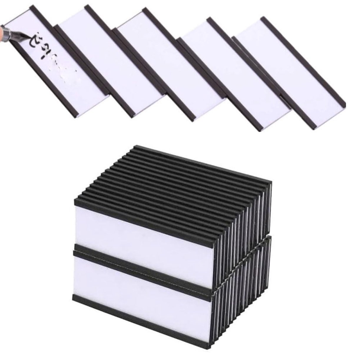 SolidKeus - 50 Stuks Magnetische Labelhouders voor Opslag en Kantoor