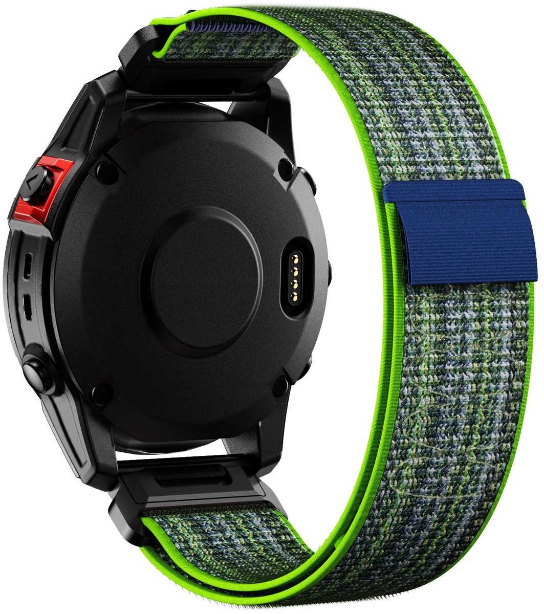 SolidKeus - Nylon Loop Armband voor Fenix 7/6/5 Smartwatch, 22mm