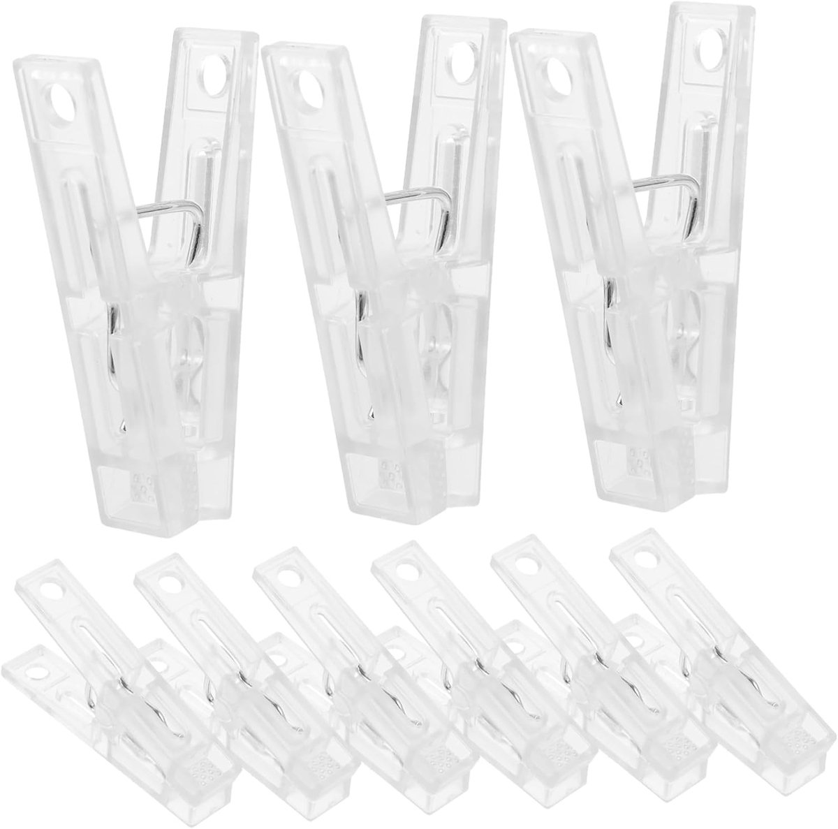 10 stuks- wasknijpers-wasknijpers kunststof -wasknijpers groot-wasknijpers plastic -Droogrek Knijpers -Knijpers-Binnen en Buiten-Strandlaken Knijpers - Badlaken Clips -Voor Handdoeken, Hoed, Jurken,Badhanddoek-Winddicht-Anti Slip-Semi-transparant