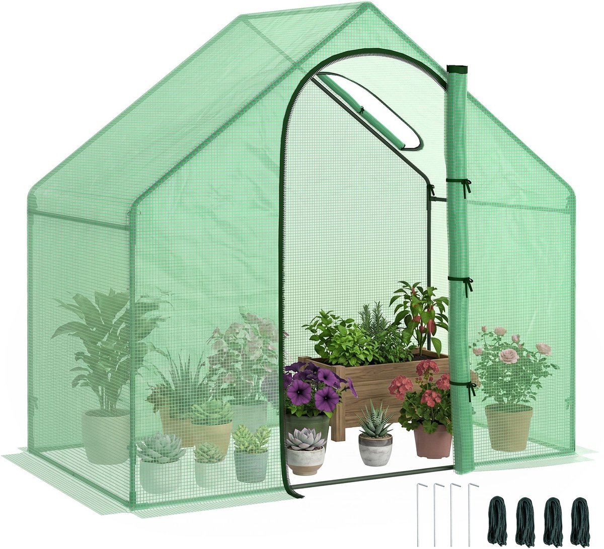 Outsunny-kas-PE-180x100x168cm-groen