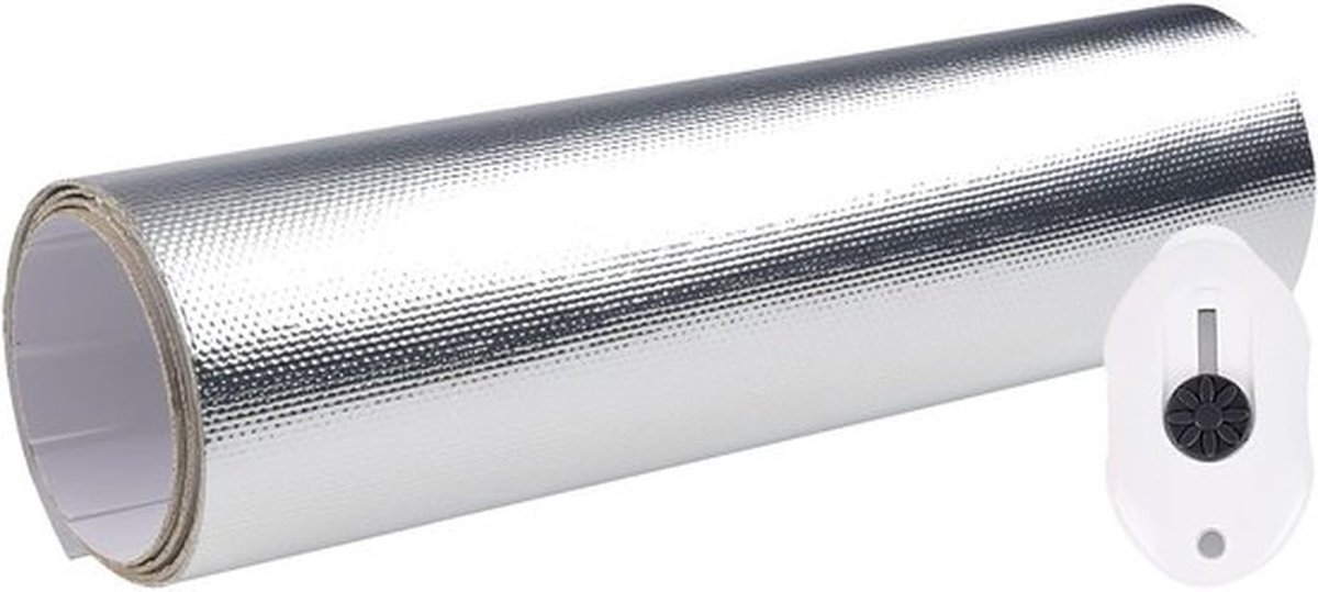 Warmtebescherming Aluminium Folie 30 x 100 cm - Zelfklevend - Glasvezel Isolatie - Praktische Warmtebescherming - Brandwerende Mat - Veelzijdige Toepassing - Isolatiemateriaal