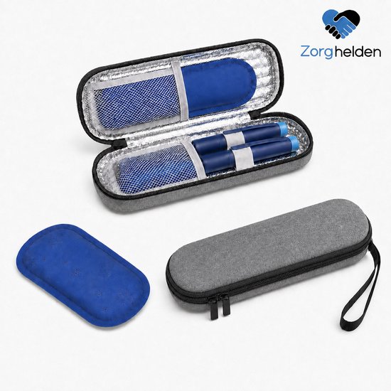 Zorghelden® Compacte insuline koeltas - Inclusief 2 icepacks - Diabetes etui - Compact koeltasje voor op reis van Zorghelden — afbeelding 2