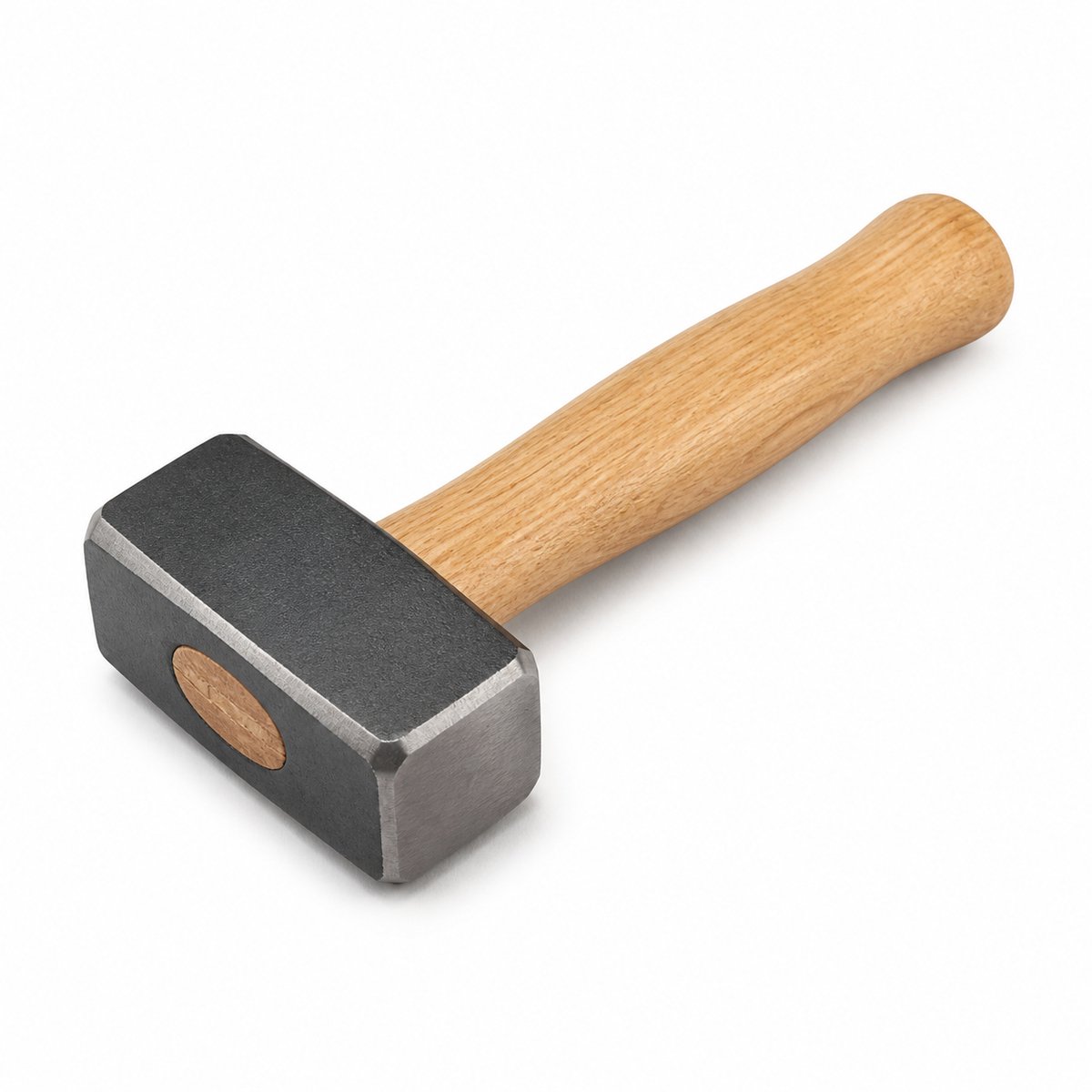 Vintag Moker 1 kg - Houten Steel - Totaalgewicht 1114 g - Voor Sloopwerk