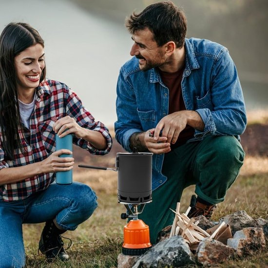 Vouwbare Ultralichte Campingpan van Aluminium, Ideaal voor Koken tijdens Kamperen, Picknicken en Wandelen, 600 ml, Lichtgewicht Kookgerei — afbeelding 3