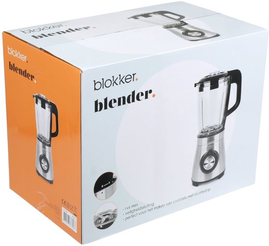 Blokker Blender Smoothie Maker RVS 1,75 Liter - Fruitmixer voor Echte Smoothie Makers - Powerblender 1000W - Pulsstand voor Bevroren Fruit - Onderdelen Vaatwasser Bestendig van Blokker — afbeelding 3