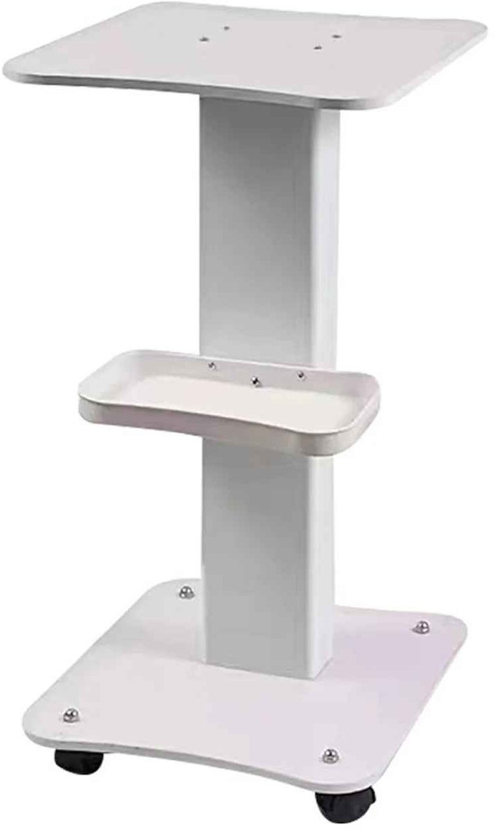 Casa Living Salon Trolley - Wit - 3 Lagen - 360° Zwenkwielen - 40 kg Draagvermogen - Antislip Werkblad - Beauty Instrumentenwagen