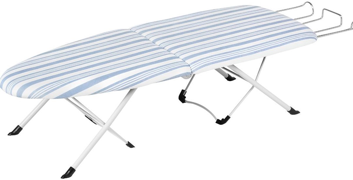 NIVA® Strijkplank - Inklapbare Strijktafel - Strijkplanken - Wit/Lichtblauw - 82cm x 31cm x 18cm