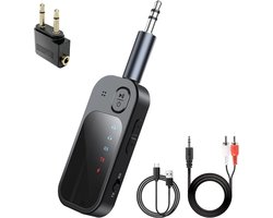 Bluetooth-ontvanger 5.4, bluetooth Sans Fil 2-in-1, ondersteunt 2 AirPods/hoofdtelefoons, audio-recepteur voor tv, thuisstereo, casque, huidparleurs, draagbaar, auteur