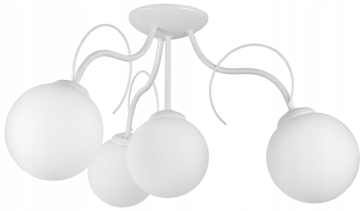 Moderne plafondlamp Loft met glazen kapjes - 4xE27