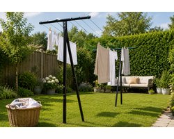 Set van 2 droogpalen + 60M draad inbegrepen