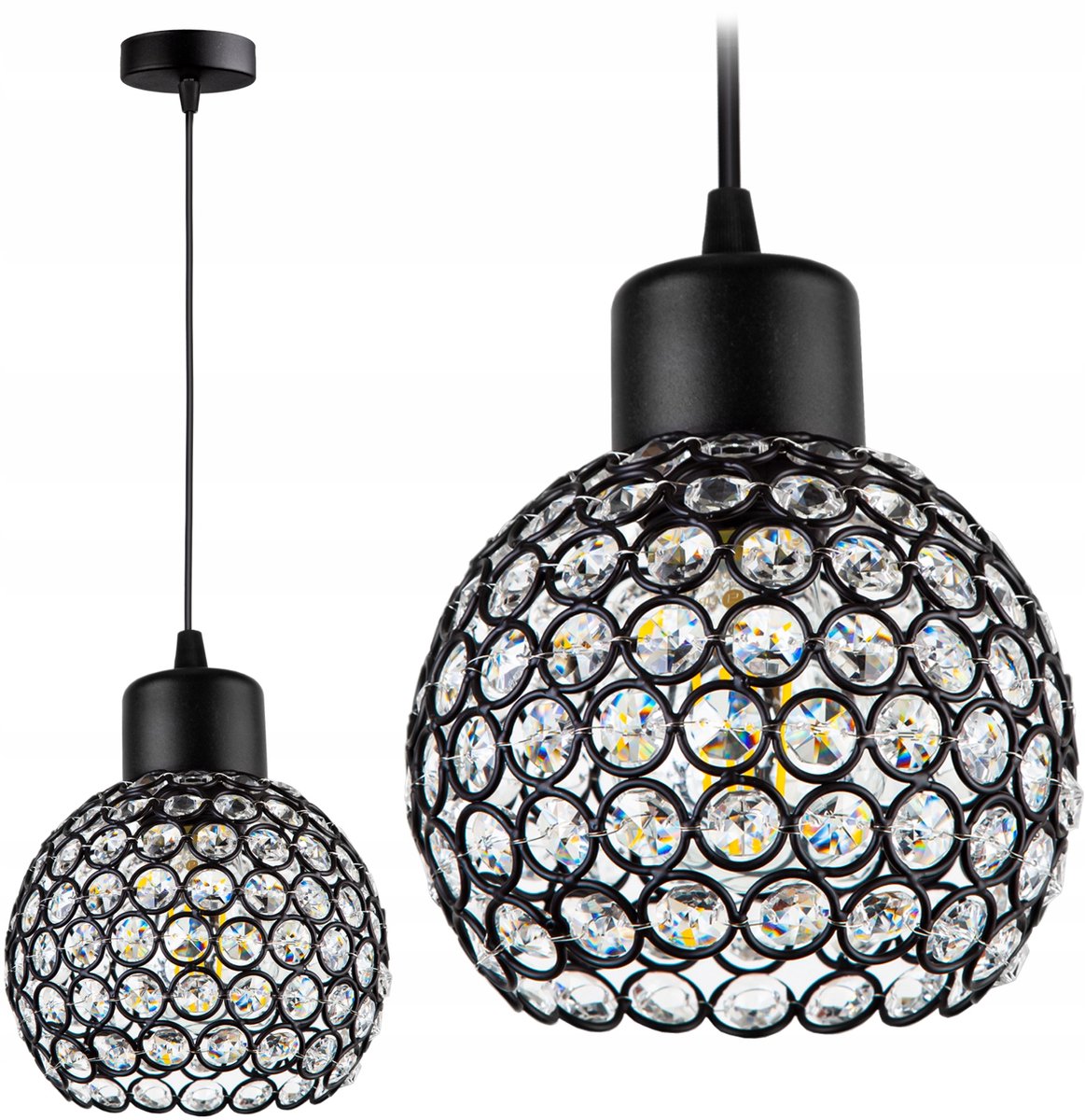 Merkloze Glazen Hanglamp - Stijlvolle Plafondlamp met E27 Fitting