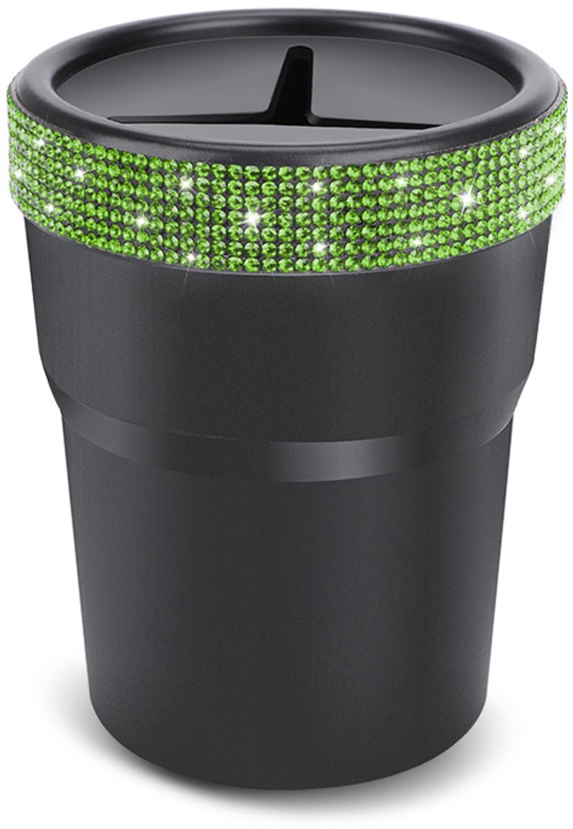 Autoprullenbak - Mini lekvrije autoprullenbak - Compact autoaccessoire-Groene diamanten