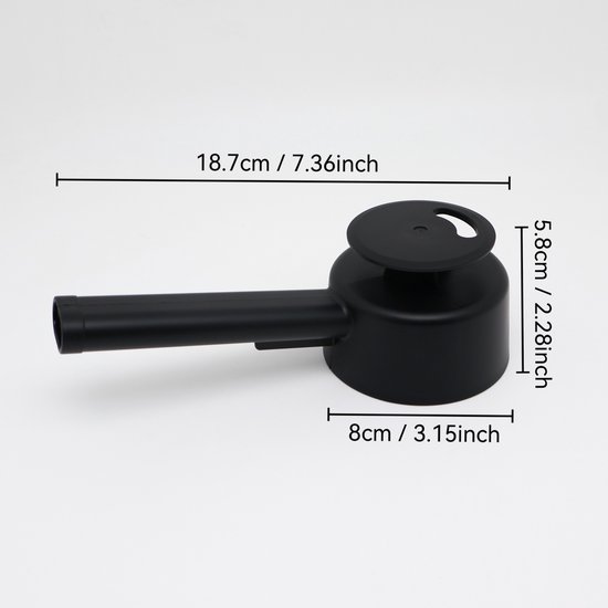 Zwarte stoomafleider - Stoomomleider - Voorkomt dat meubels vochtig worden en beschadigd raken - 360° draaibaar - Compatibel met Thermomix TM7 - 18,7*8*5,8 cm — afbeelding 2