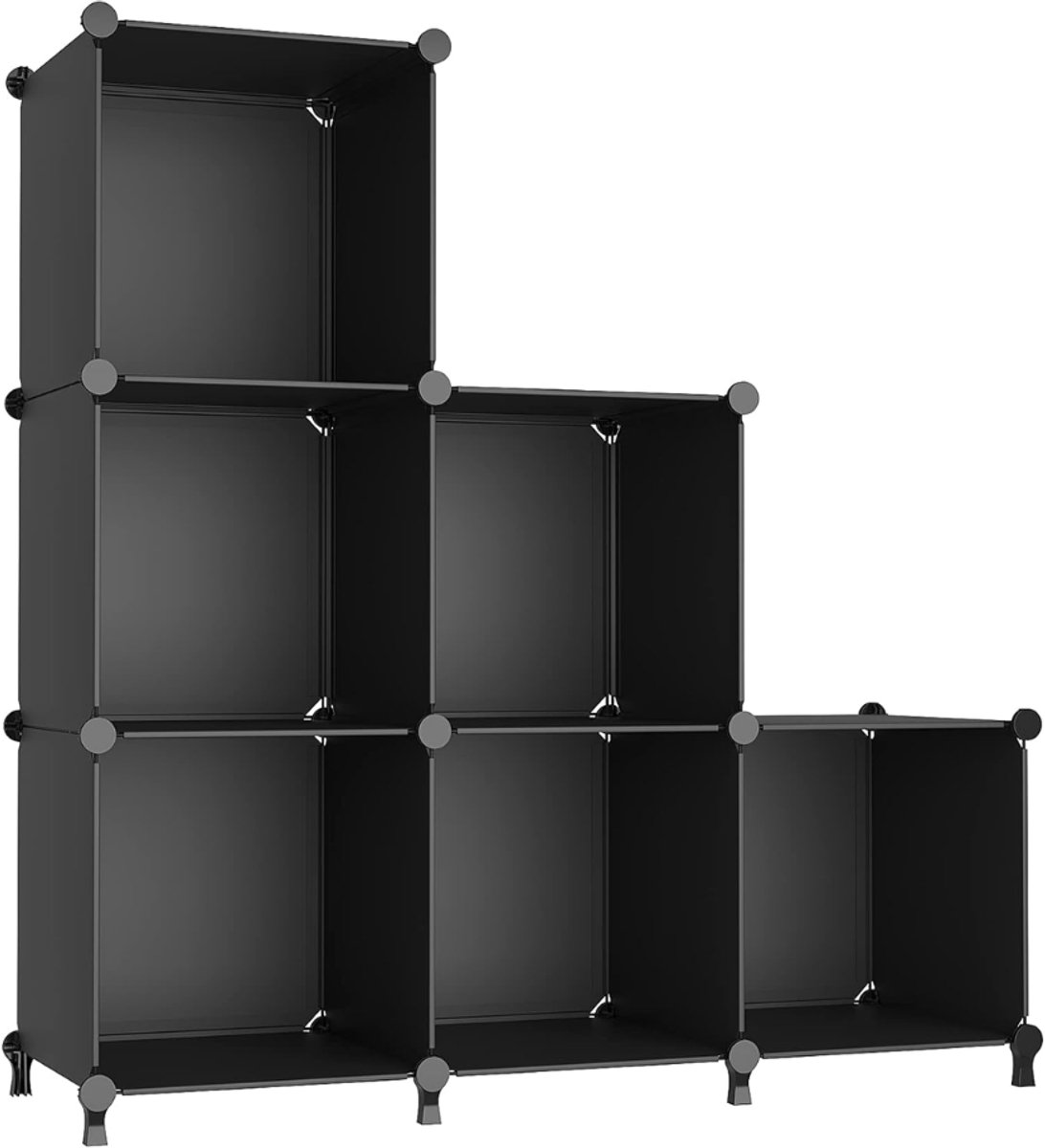 ZRNS® Kubuskast - Vakkenkast - Boekenkast - 6 Kubussen - Zwart