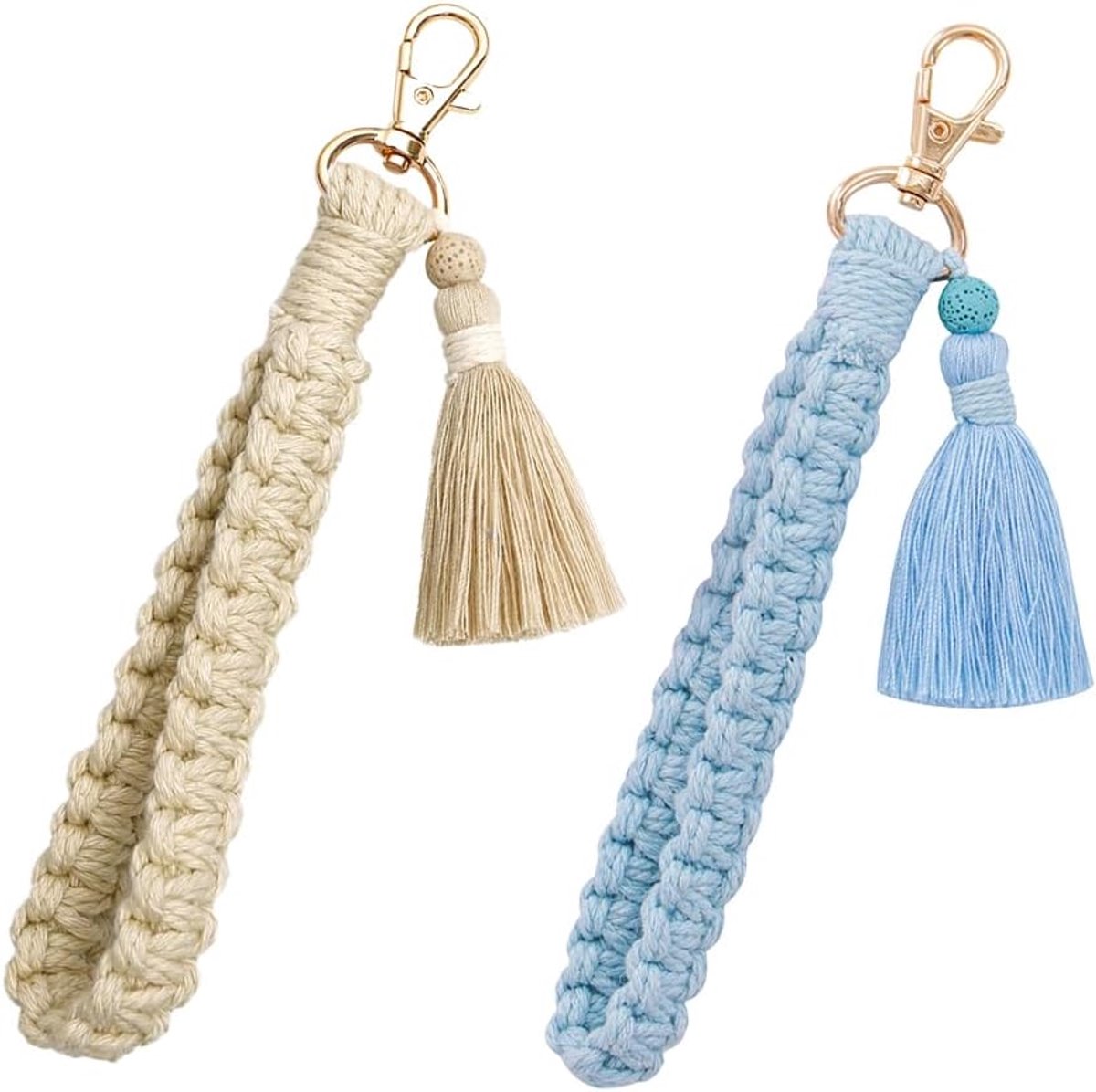 Sleutelhangers vrouw macrame handgemaakte armband kwastje Anyards voor sleutels, autosleutels