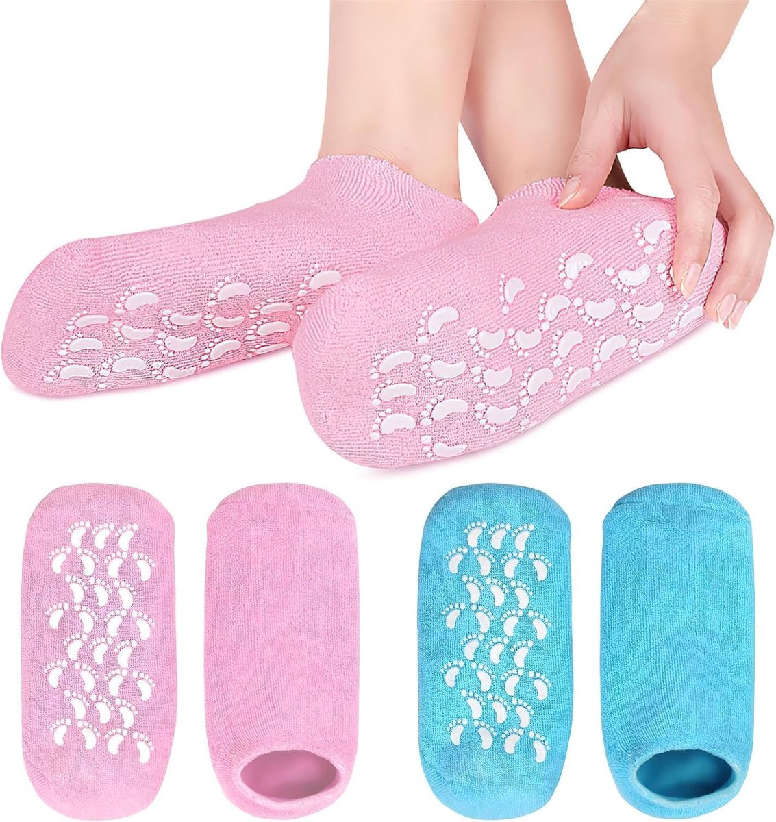 Vochtinbrengende sokken, gelsokken voor het repareren van gebarsten voeten, vrouwen, mannen, SPA, voetverzorgingssokken, herbruikbaar, moisturizing sokken voor het verwijderen van