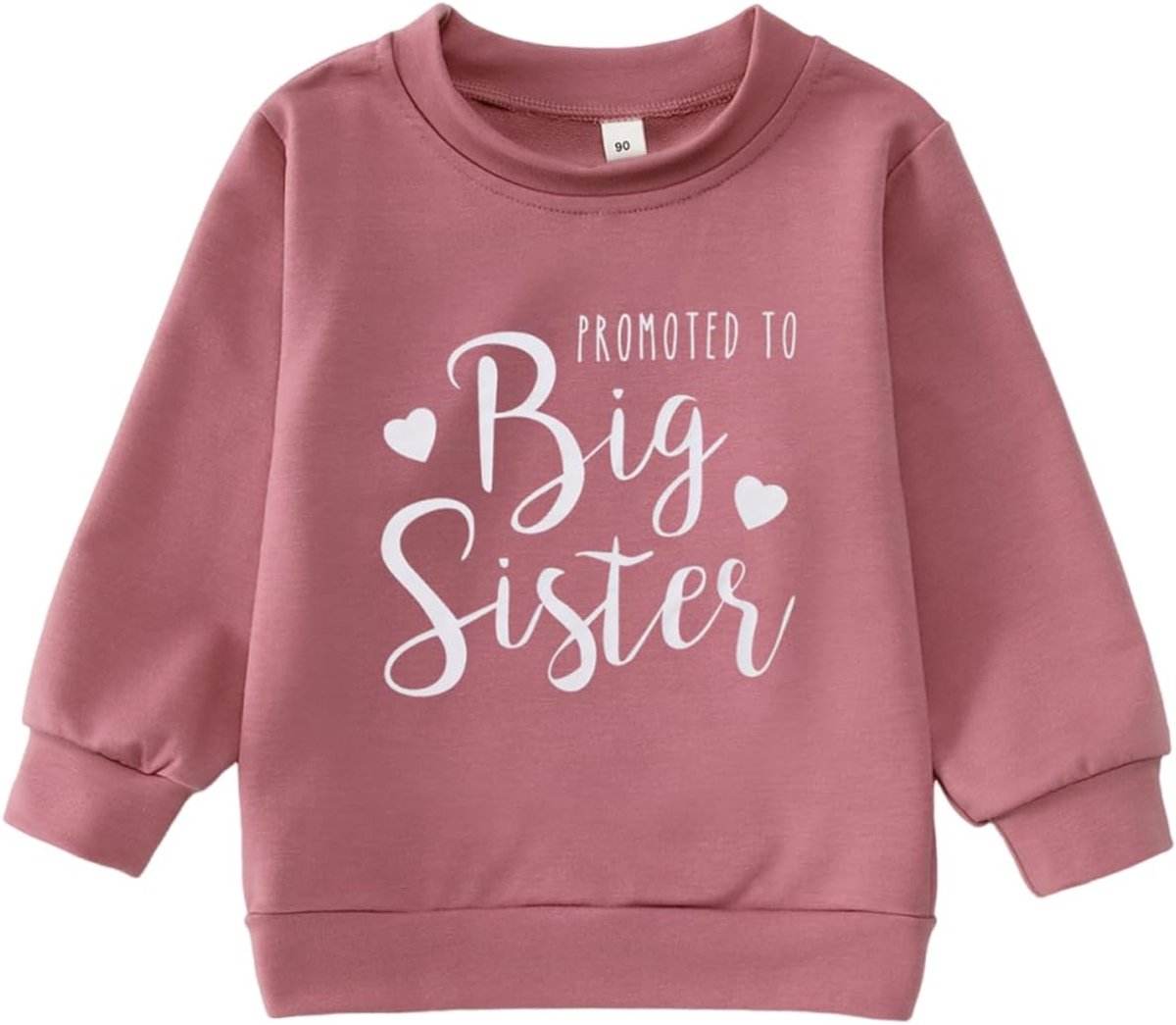 C&M WODRO Big Sister sweatshirt baby aankondiging trui meisjes kinderen shirt met lange mouwen bevorderd tot grote zus outfit pasgeborenen trui broers en zussen babykleding warme kinderkleding