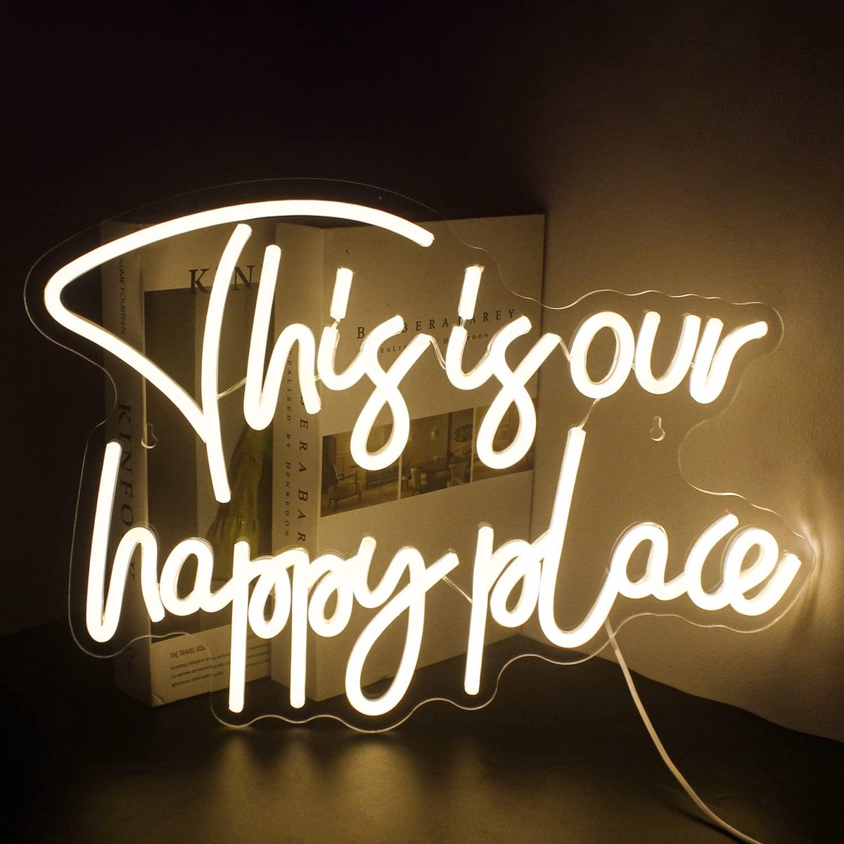 Dit is onze Happy Place Neon Sign