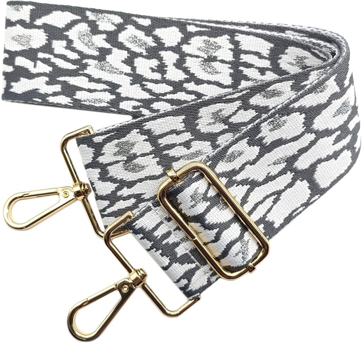 5 cm schouderriem, breed, verwisselbaar, schouderriem voor tas, riem, handtas, verstelbaar, schouderriem met goudkleurige gesp, voor dames, doe-het-zelf, schouderriem, accessoires (grijs) 02