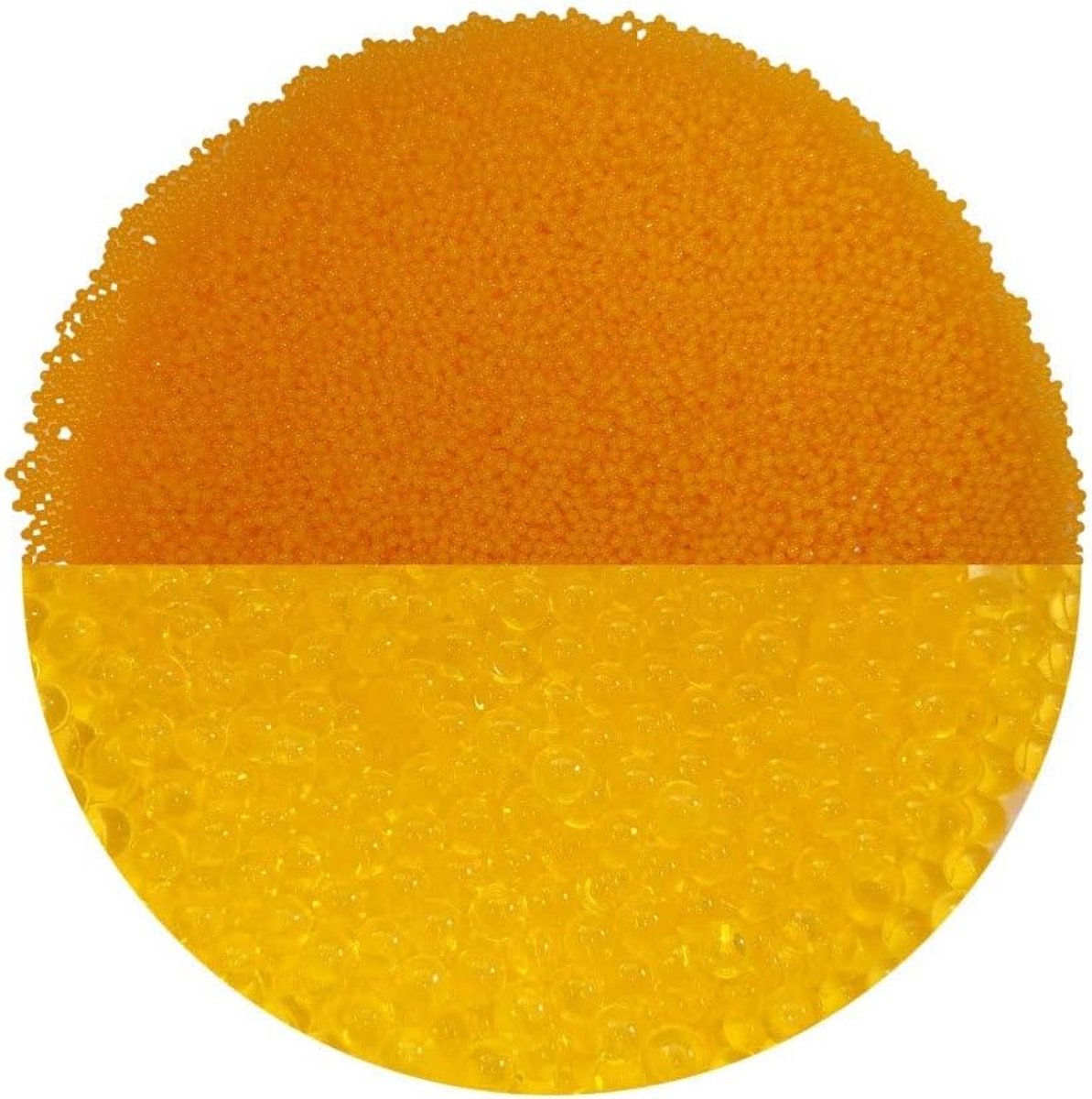 Trendfinding 100 g watervasthoudende decokorrels geel oranje, korrelgrootte 1,5-2 mm, decoratie voor bloemen en planten, 10 liter, zeer zuinig, veelzijdig gebruik