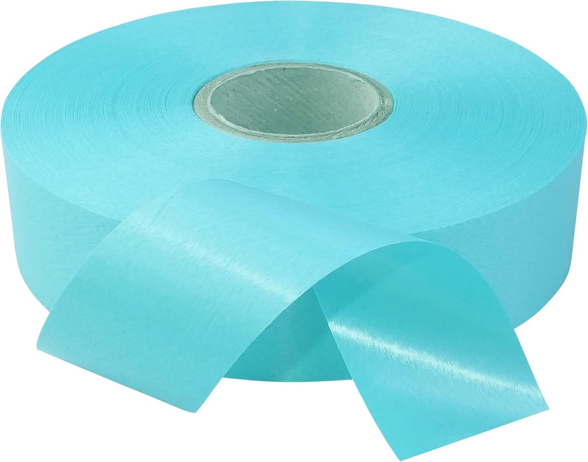 - C54187 - rol met strik/garen/koord voor geschenken/bloemen, 3 cm x 90 m, voor decoratie/ceremonie, bruiloft, verjaardag, feest, turquoise