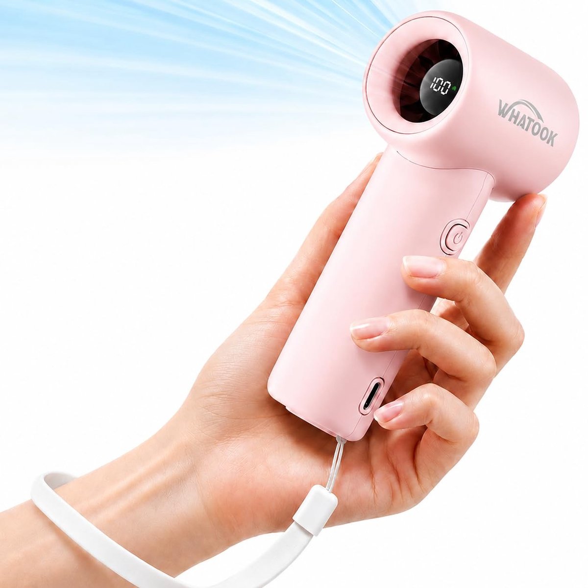 SolidKeus - Mini Draagbare Handventilator met 5 Snelheden