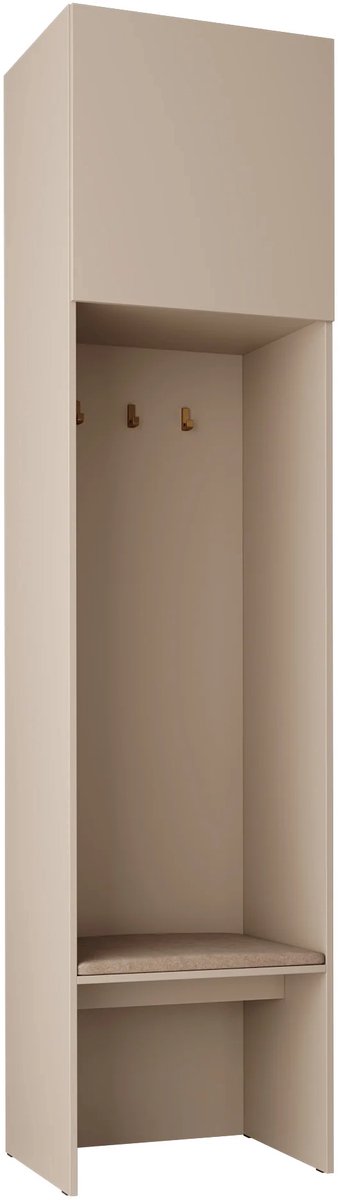 Meubella - Zelvai - Kapstok - Beige - 58x47x237 cm